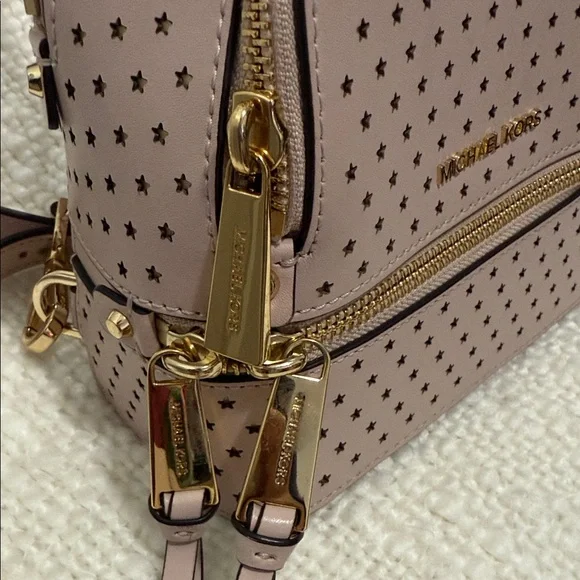 Michael Kors Blush Star-Patterned Mini Backpack - Picture 7 of 10